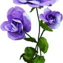 Giant Artificial Flower 3PCS 3D Realistic - Waterproof Fake Flowers Durable Easy Maintenance Perfect for Home Garden Weddings Events Christmas Graduation Party Decorations (3PCS-Roses-Purple)