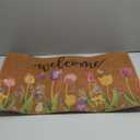 Ceenna Spring Welcome Doormat Outdoor Spring Coir Door Mat Flowers Butterfly Front Door Mat Indoor Non Slip Floral Front Porch Rugs for Home Entrance Decoration, 16 x 24 Inch