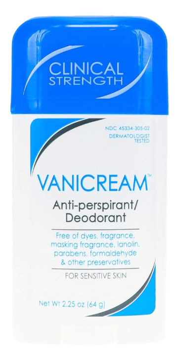 Vanicream AntiPerspirant Deodorant for Sensitive Skin  2.25 oz  ClinicalStrength Deodorant with 24Hour Protection  Unscented