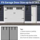 Magnetic Garage Screen Door for 1 Car Garage Doors 9x7FT- Reinforced Self Sealing Fiberglass Mesh Door with 4 Strapping Tapes, High Energy MagnetsHands Free Door Screen with Closure Weighted Bottom