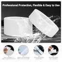 2 x Caulk Tape, Caulking Tape, SOFYIALI Toilet Sealer Around Toilet Base Self Adhesive Sealant Strip for Bathroom, Kitchen Countertop, White (2.2cm x 10.5Ft)