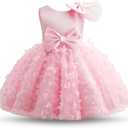 HNXDYY Baby Girl Tulle Dress Baby Birthday Party Dress Tutu Dresses for Toddler Girls (2-3T, 064 Pink-c)