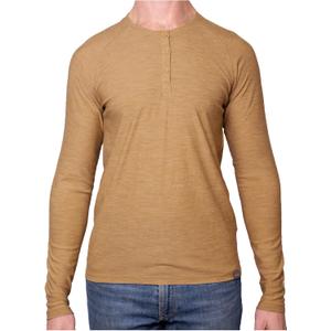 MERIWOOL Men's Base Layer Long Sleeve Henley - Lightweight Merino Wool Thermal (XL)