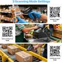 Bluetooth 2D Barcode Scanner with Stand, 3-in-1 Bluetooth & USB Wired & 2.4G Wireless QR Barcode Reader, PDF417 Data Matrix Handheld Bar Code Scanner Work with Windows, Android, iOS