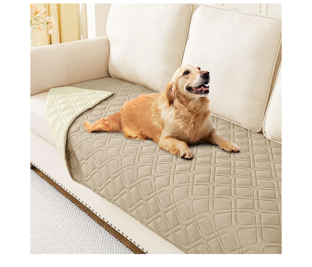 hyha Waterproof Dog Bed Blanket, Soft Pet Blankets, Waterproof Couch Cover for Dogs, Reversible Sofa Covers Washable for Furniture (30x70 Inch, Taupe/Beige)