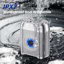 Mini Electric Shaver for Men, Alloy Portable Shaver for Face & Beard, IPX7 Waterproof Rechargeable Travel Razor with Detachable Head, Cordless Wet/Dry Shaving, Easy Cleaning