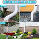 1 Pack Gutter Downspout Extensions for Draining Away Downspout Extender Downspout Diverter, Fits All Standard Downspouts (White, 11"x48")
