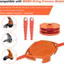 THTEN WA0007 Trimmer Blades Head Compatible with Worx WG115 WG116 WG117 WG118 WG119 WG124 Weed Eater String 18 Pack