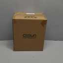 Cesun Small Bathroom Trash Can 2.1 Gallon Wastebasket, Modern Metal Garbage Can Office Waste Basket, White Stainless Steel Trash Bin for Bedroom, Home Office, Toilet, rv, Near Desk, Under Sink.