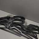 Higher Hangers Slim Black (Non-Velvet) Short Neck Vertical-Space-Saving Clothes Hangers, 40-Pack, Reduce Wrinkles & Max Closet Space in Home, Apartment, Dorm, RV, Boat, Yacht