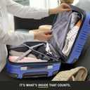 Kenneth Cole REACTION Out of Bounds Lightweight Hardshell 4-Wheel Spinner Luggage, Cobalt Blue, 20-Inch Carry On