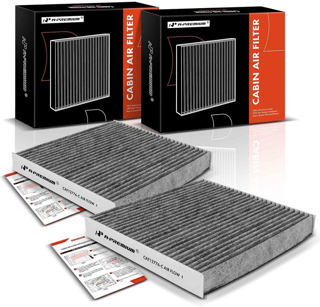 A-Premium 2-PC Cabin Air Filter with Activated Carbon Compatible with Ford Ranger 2019 2020 2021 2022 2023 2.3L, Replace# KB3Z19N619A