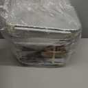 Alpha Living 6 Pack - Disposable Chafing Dish Buffet Set, Half Size Pans, Welded Body Food Warmers for Parties, Fuel Cans Complete Set, Warming Trays (Complete Kit (with Racks))