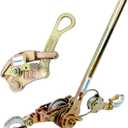 Zipline Tensioning Kit, Come Along Winch 4400lbs with Cable Grip Steel Wire Puller Tools& 2 Hooks, Portable Steel Cable Puller for 3/16" to 1/2" Cable, Cable Winch Puller