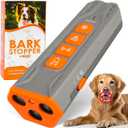 NEEDIT Dog Bark Deterrent Device to Stop Own or Neighbors Dog Barking, Biting & Fighting with Long Range  Rechargeable Ultrasonic Portable Anti Barking Device with 3X Sonic Emitters & Light (Gray)