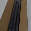 Curtain Rods for Windows 32 to 76 Inch, 1 Inch Matte Black Heavy Duty Curtain Pole Adjustable Decorative Drapery Rods with Round Brackets