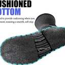 JOYNE 8 Pairs Mens Cushioned Crew Athletic Socks, Moisture Wicking Breathable Socks for Sport Running,Black,Sock Size:13-15 (Black)