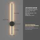 Battery Operated Black Wall Sconce , USB Rechargeable Wall Lights with Remote Control, 1 Pack Dimmable LED Wall Lamp Indoor, 360 Rotation Wireless Lights for Living Room Bedroom Hallway, 31.5 inch