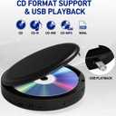 Portable CD Player with Dual Bluetooth, Discman for Car with FM Transmitter, Rechargeable, Dual Speakers and Anti Skip,USB,AUX,LCD Display,Backlit Button,Repeat,10 Speeds