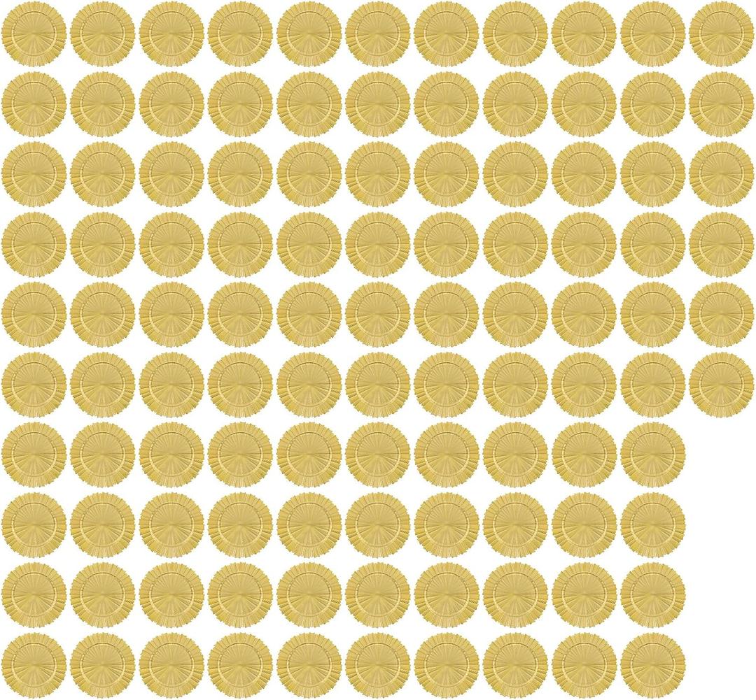 Premium Gold Charger Plates 105 Pcs 13" Heavy-Duty Reusable/Disposable Plastic Dinner Chargers, Irregular Rim Wedding Reception Birthday Party Fine Dining Banquet Table Decor