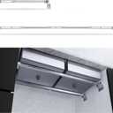 IRONWALLS 2-Pack Adjustable Undermount Sink Brackets, 24.4" to 59" Stainless Steel Bathroom Kitchen Sink Support Brackets Pole Rods, Heavy Duty Undermount Sink Repair Kit880LBS Loading Capacity (Silver)