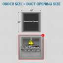 12 x 12 Inch (Duct Opening) Return Air Filter Grille for 1 Inch Filters, HVAC Vent Cover for Wall & Ceiling, Powder-Coated Steel with Removable Door