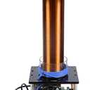 Bluetooth High-Power Music Tesla Coil Touchable Artificial Lightning Spark Gap Arc Generator Plasma Loudspeaker Desktop Electric Power Toy Wireless Transmission Model Science Teaching, 12 * 18 * 40 Cm