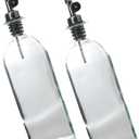 2pcs Transparent Glass Oil Dispenser Bottle Leak Kitchen Sauce Storage Seasoning Jar for Cooking Oils and Vinegar