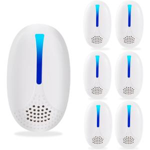 2025 Upgraded Ultrasonic Repellent Indoor, Mouse Traps Insert Plug in, Pest Control Repellent Ant,Roach,Rodent, Mouse, Bugs, Mosquito, Spider, for Home, Office, Warehouse 6 Packs