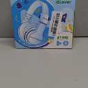 iClever BTH12 Kids Bluetooth Headphones,Colorful LED Lights Kids Headphones Wireless,74/85dBA Safe Volume,85H Playtime,Fast Charging,Bluetooth 5.2,Over Ear,Built-in Mic for iPad/Tablet/Airplane,Purple