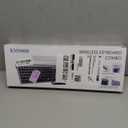 Wireless Keyboard and Mouse Ultra Slim Combo, TopMate 2.4G Silent Compact USB 2400DPI Mouse and Scissor Switch Keyboard Set with Cover, Batteries Included, for PC/Laptop/Windows/Mac - Gold Black