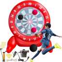 6.4ft Inflatable Giant Kick Darts, Jumbo Outdoor Soccer Target Dartboard, Big Carnival Games for Family, Friends, Giant Outdoor Games, Oversized Dart Board Yard Lawn Game
