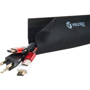 VELCRO Brand Cord Hider Wire Covers For Wall, Desk, 3-Ft Cut to Length, Mountable Cable Sleeve with Removable Adhesive. Organize Messy Cables Behind TV or Electronics, Black VEL-30799-USA VELCRO Brand Cord Hider Wire Covers For Wall, Desk, 3-Ft Cut to Length, Mountable Cable Sleeve with Removable Adhesive. Organize Messy Cables Behind TV or Electronics, Black VEL-30799-USA