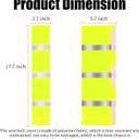 4 Packs Yellow High Visibility Safety Seat Belt Cover Reflective Seat Belt Covers for Cars Trucks Seat Belt Compliance 17.7 x 2.7