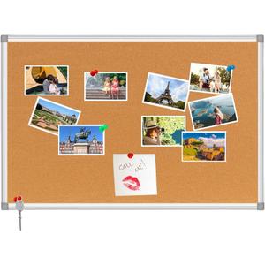 2436 Gray Felt Bulletin Board  Modern Aluminum Frame with Safety Corners, Comes with 12 Push Pins & Mounting Hardware  Home Office Classroom Organizer (24x36 inches)