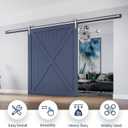 12 FT Brushed Nickel Sliding Barn Door Hardware Track Kit,Basic J Pulley,Heavy Duty,Slide Smoothly Quietly,Easy Install (12FT Track Kit for 72" Wide Single Door)