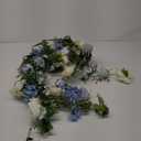 2 Bunches Artificial Peonies Flowers Silk Blue Peonies Fake Hydrangea Flowers Arrangements Table Centerpiece Faux Flores for Bridal Wedding Home Decor (2, Blue White)