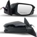 Passenger Side Mirror Compatible with 2016 2017 2018 2019 2020 2021 Honda Civic Sport Touring Sedan Coupe Mirror with Camera Turn Signal Heated Power Black(13 Pins)