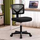 DUMOS Armless Small Desk Chairs, Ergonomic Home Office Mesh Chairs
Adjustable Mid Back, Swivel Rolling Task, Computer Work Vanity Small Spaces, New Black