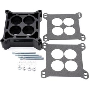 2 INCH Open Phenolic Carburetor Spacer 4Bbl Sbc BBC Bb (Black-1)