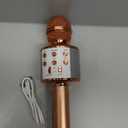 BONAOK Karaoke Microphone for Kids & Adults - Bluetooth Microphones Singing Mic with Disco Lights, Echo Effect, Built-in Speaker Portable Karaoke Player for Party Travel Gifts Q78(Rose Gold)