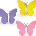 3Pcs Spring Butterfly Decorations for Home, Rustic Wooden Butterfly Decorative Accessories Spring Table Centerpiece Tiered Tray Decor