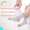 Baby Toddler Ruffle Socks Newborn Infant Girls Cotton Socks Unisex 5 Pairs (White)