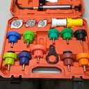 18PCS Radiator Pump Pressure Tester Kit, Pressure Leak Tester Tool Kit for Automotive Cooling System Water Tank Leakage Detection