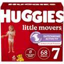 Huggies Size 7 Diapers, Little Movers Baby Diapers, Size 7 (41+ lbs), 68 Count