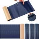 2 Rolls Pool Patch Repair Kit 8 x 39 Inch Self Adhesive Swimming Safety Cover Patch Kit Pool Cover Repair for Inground (Classics, Dark Blue)