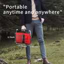 LEOTEC Portable AM FM Radio with Best Reception AC & Battery Operated Big Speaker,Large Tuning Knob,Clear Dial,Earphone Jack for Gift (Red)