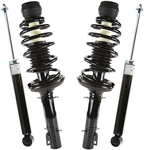 AutoShack Front Complete Strut & Coil Spring Assembly with Rear Shock Absorbers Set for VW Jetta City Golf City 1998-2006 Beetle V6 | Full-vehicle Suspension System Replacement Kit KS5986-0025