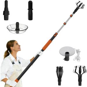 SISUPASSIE Light Bulb Changer for High Ceilings 26FT Reach, Light Bulb Changer 5-20FT with Basket, Suction Cup and Disc for Recessed Lights High Ceiling