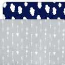 Pack and Play Sheets Fitted, 2 Pack Playard Sheet Fits for Graco Pack n Play Mattress, Mini Crib Sheets for Baby Boys & Girl (Navy Cloud & Grey Arrowhead)